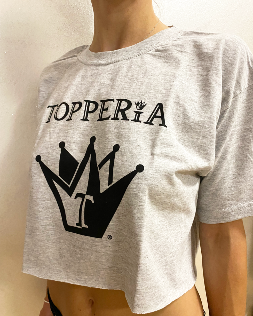 topperia cropped grigia